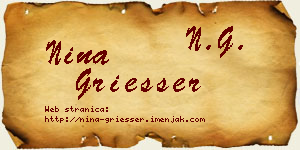 Nina Griesser vizit kartica